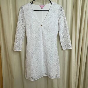 Lilly Pulitzer Lamora Resort white Lace Dress Size XS